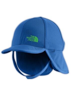 The North Face Buster Infant Sun Hat Swim Outdoor Beach Neck Flaps One Size Blue